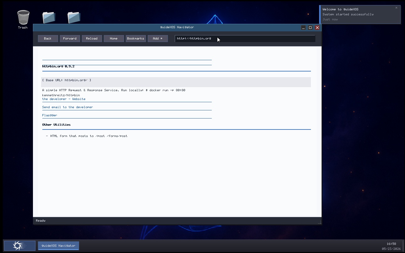 guideXOS Navigator screenshot